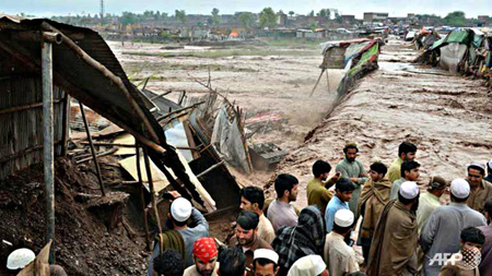 Nhiều người thiệt mạng vì mưa lũ ở Pakistan.